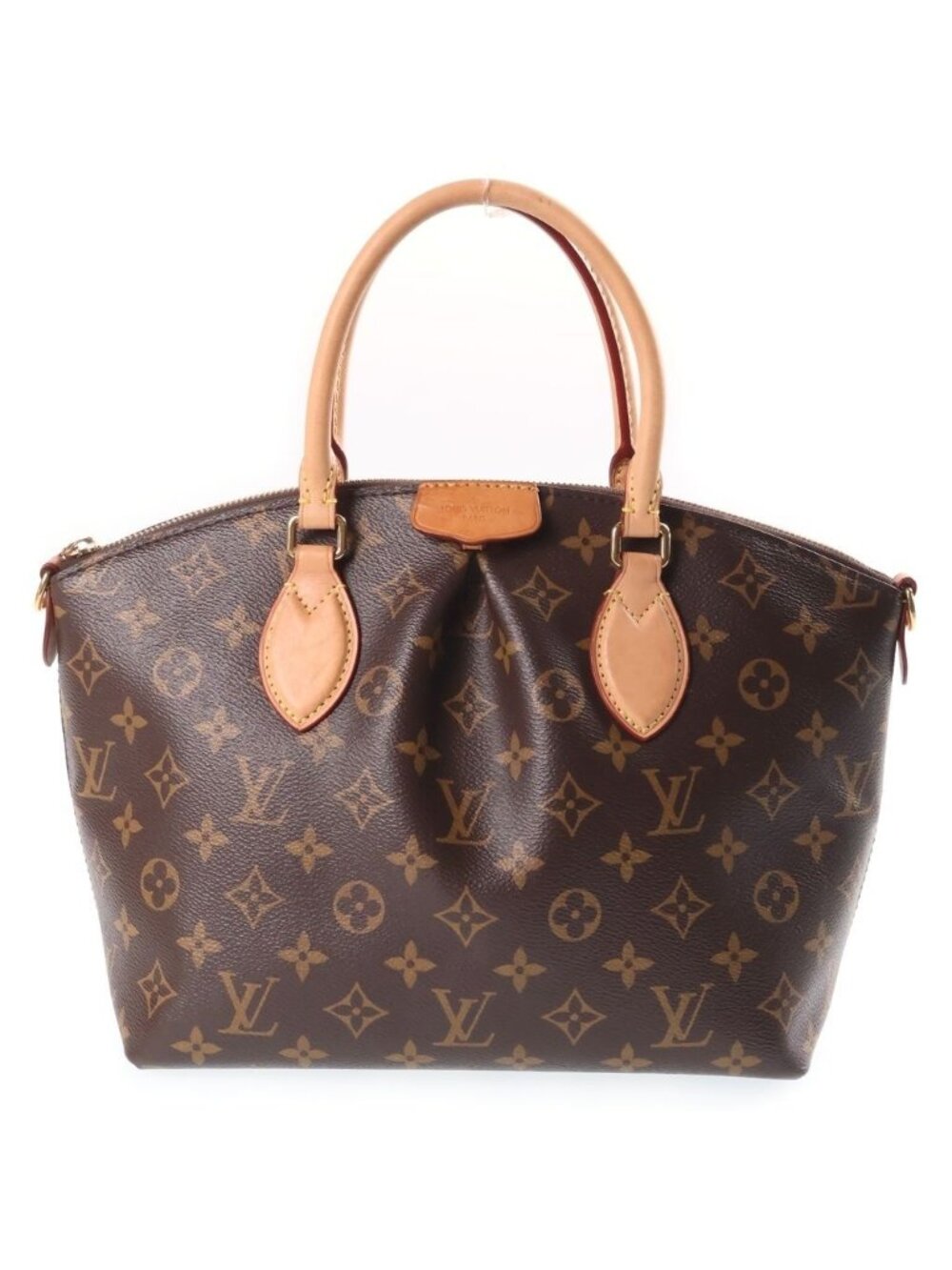 Louis Vuitton Monogram Boetie NM PM 2-Way Shoulder Bag Brown Leather Gold